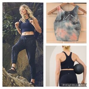 Athleta CONSCIOUS CROP BRA Buttery-soft compression low-impact support Womens XS